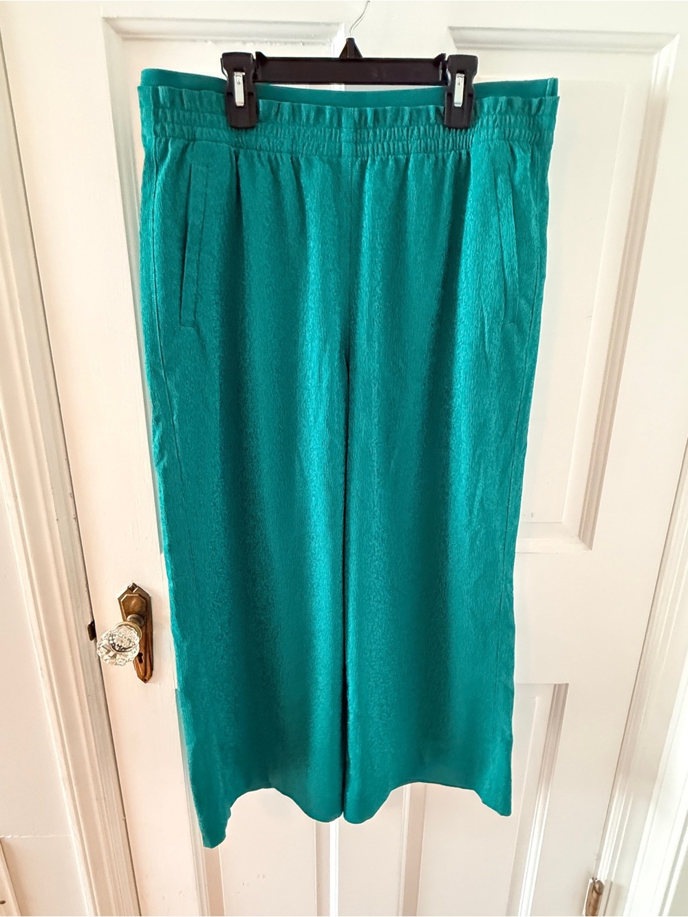Athleta Teal Wide-Leg Track Pants